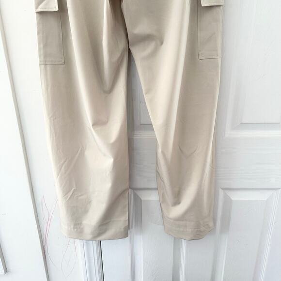 Lou & Grey Beige Wanderweave Cargo Style Straight Wide Leg Pants New Medium - Picture 11 of 11